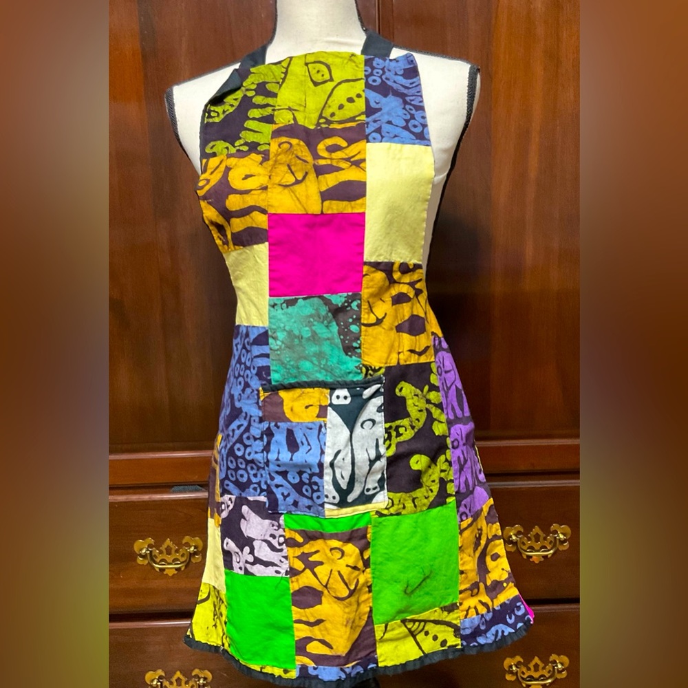 Kitchen Apron Patchwork One Size - image 1
